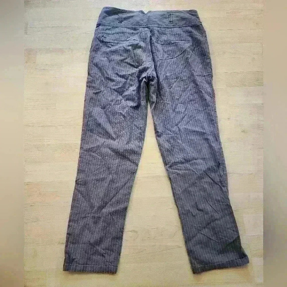 Sundance Amelia Linen Blend Pinstripe Trouser Pants in Blue Gray size 6 petite - Picture 3 of 8